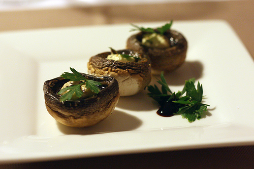 Barbequed Mushrooms with Feta