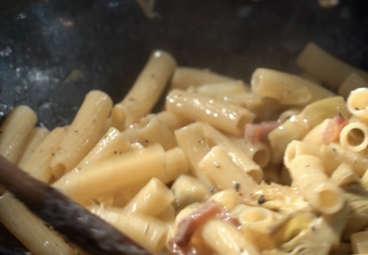 Artichoke and Guanciale Pasta