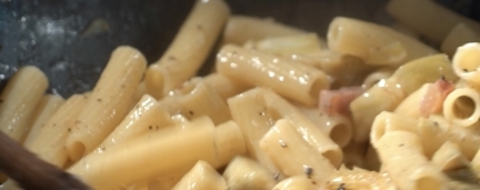 Artichoke and Guanciale Pasta