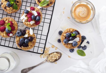 Banana and oat muffins