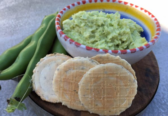 Broad Bean and Goat’s Feta dip