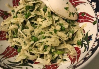 Fennel and Pea salad with Parmesan Vinaigrette