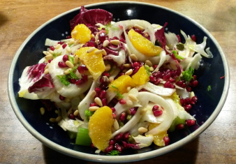 Fennel, Orange and Pomegranate salad