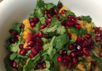 Cauliflower and Chicken Curry with Pomegranate