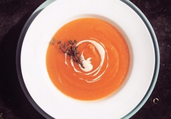 Spicy Pumpkin Soup with Coconut