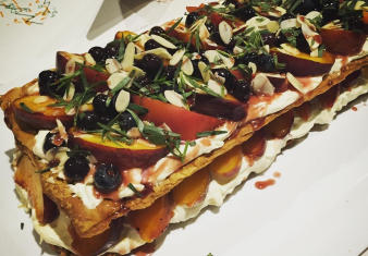 Roasted Summer fruit Millefeuille