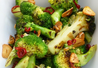 Chargrilled Broccoli, with garlic, chilli and anchovies