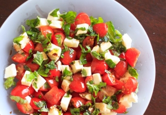 Caprese Salad (Salad of Tomato, Fior di Late and Basil)