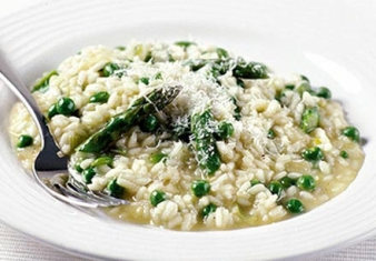 Primavera Risotto (Rissotto of Peas, Broadbeans and Asparagus)