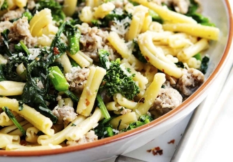 Italian sausage and broccoli pasta